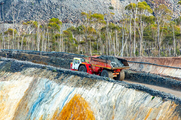Mining Dump Truck in Open Pit Mine © Adwo