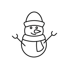 Snowman icon clean and modern vector illustration