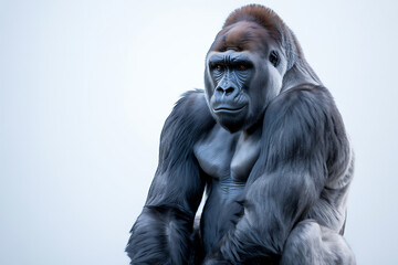 Fototapeta premium Gorilla Silverback Ape Portrait in Wilderness