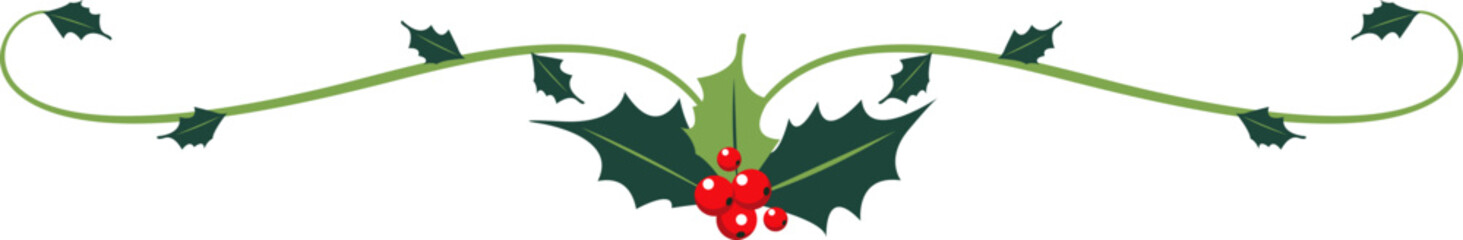 Holly Berries and Leaf Divider