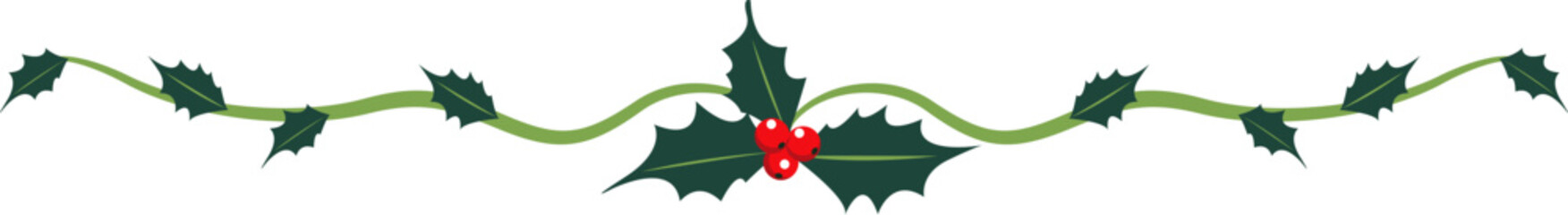 Holly Berries and Leaf Divider