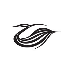 minimalist darfish logo with white background