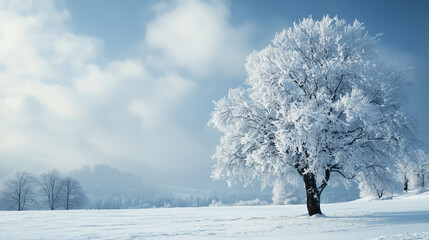 Beautiful snow winter landscape. Winter landscape. Beautiful wintry landscape