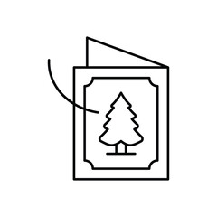 Christmas Card icon clean and modern vector illustration