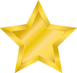 Gold VIP star. Golden award, value. Casino success. Luxury decoration. Vector illustration