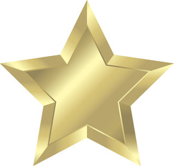 Luxury gold VIP star. Golden award for success and value. Casino decoration. Vector illustration