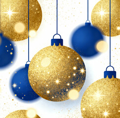 christmas background with baubles