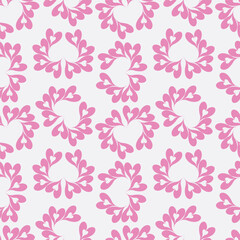 seamless pattern with pink roses