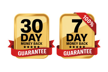 Assurance with 30 day and 7 day money back guarantees, ensuring customer satisfaction and building trust with 100% guarantee, building brand loyalty