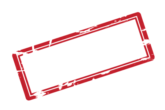 Distressed red stamp frame for creative designs, great for adding texture and retro flair to your project, use for branding, promotions, and social media
