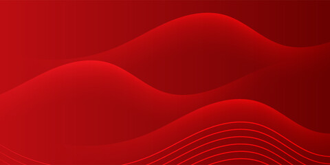 Red Abstract Wave Background – Vibrant Fluid Gradient Lines and Modern Flow Design
