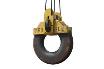 Heavy duty lifting eye bolt isolated on transparent background