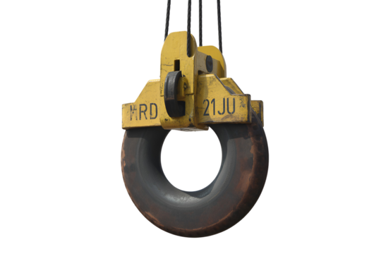 Heavy duty lifting eye bolt isolated on transparent background