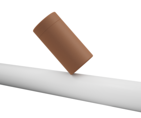 Brown cylindrical paper jar mockup, eco friendly packaging, sustainable design. 3d illustration