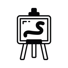 Drawing, painting, and art class education, painting glyph icon