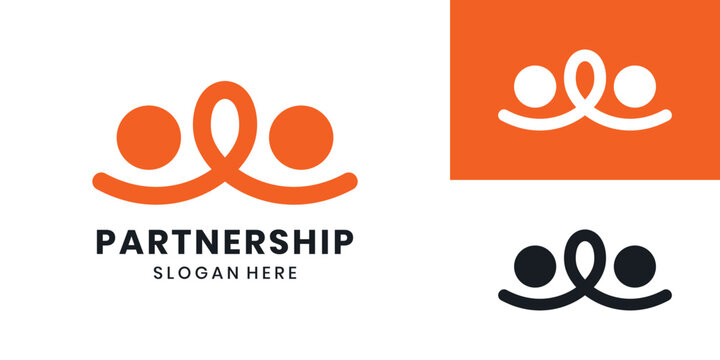 Partnership logo design for community, family and group