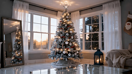 Christmas tree with christmas decorations