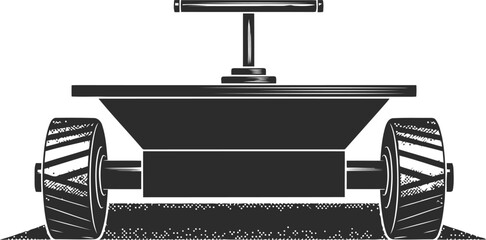 Fototapeta premium Dark silhouette of a high-speed racing car from an overhead perspective