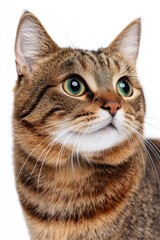 Obraz premium Surprised Scottish Cat Portrait Captivating Eye-Level Shot Highlighting Its Unique Expression