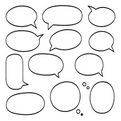 Blank Speech and Thought Bubbles for Comic Design