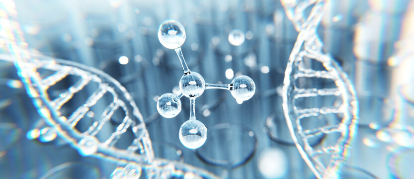 Futuristic molecular structure in seamless 3D motion. Perfect for biotech, nanotechnology, and scientific innovation visuals.