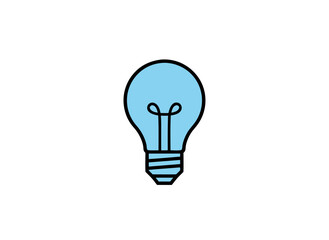 Light bulb symbol isolated on black background bright idea concept