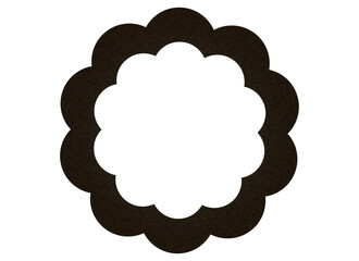 Abstract textured dark scalloped frame design element