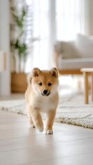 dog sitting on the floor