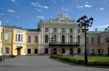 Tver, the renovated central facade of the Imperial travel Palace