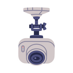 Wireless Security Camera as Closed-circuit Television Transmitting Video and Audio Signal Vector Illustration