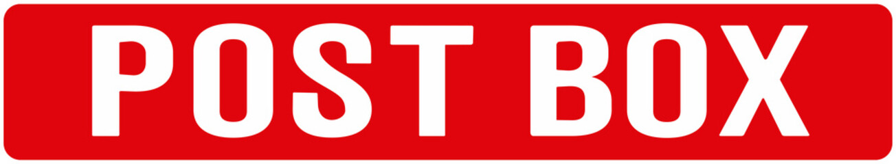 sign in red color that says : post box