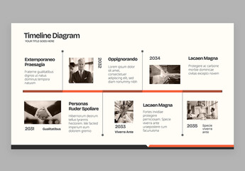 Timeline Infographic Vector &ndash; Linear Milestone Roadmap, History Timeline Chart Template for Projects and Presentations