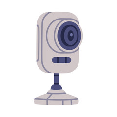 Wireless Security Camera as Closed-circuit Television Transmitting Video and Audio Signal Vector Illustration