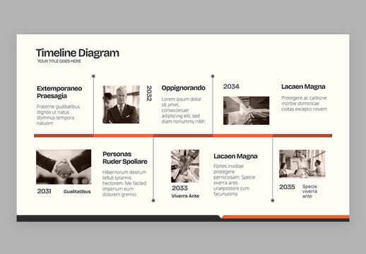 Timeline Infographic Vector &ndash; Linear Milestone Roadmap, History Timeline Chart Template for Projects and Presentations