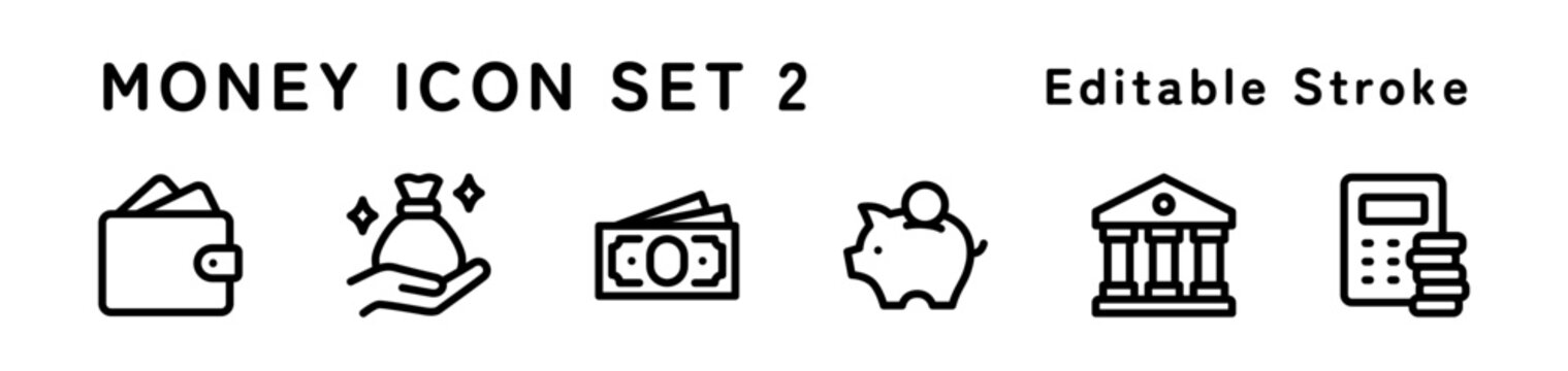 お金に関するアイコンセット