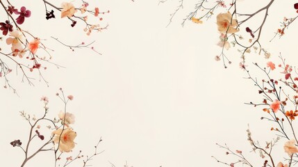 A background featuring patterns flowers and leaves