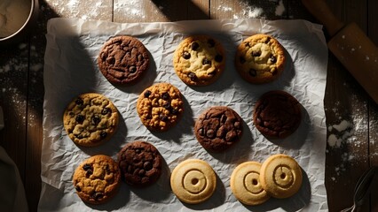 Rustic Batch of Assorted Cookies
