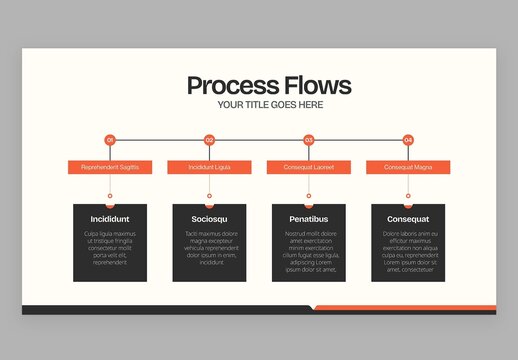 Process Flow Infographic Vector &ndash; Workflow Diagram, Step-by-Step Process Map Template for Business, Operations, and Presentations