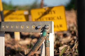 An electrical earthing line connection point of the metal part, for safety reason to release the...