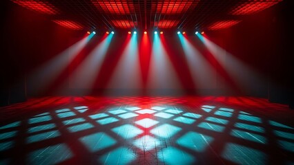 Dynamic Red Blue Stage Lights Concert Event Isolated background