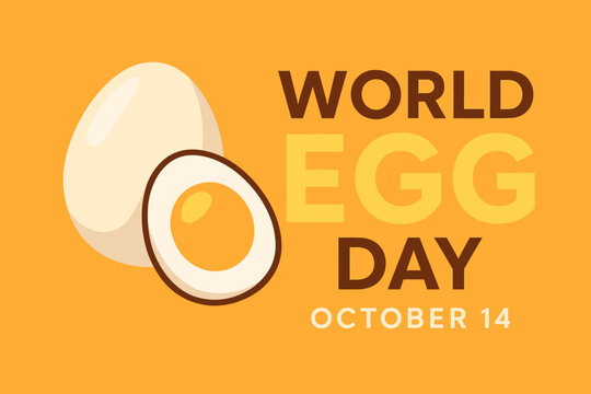 vector illustration of a world egg day october 14 banner design