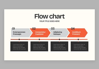 Flow Chart Infographic Vector &ndash; Workflow Diagram, Process Flowchart Template for Business, Operations, Logic, and Presentations