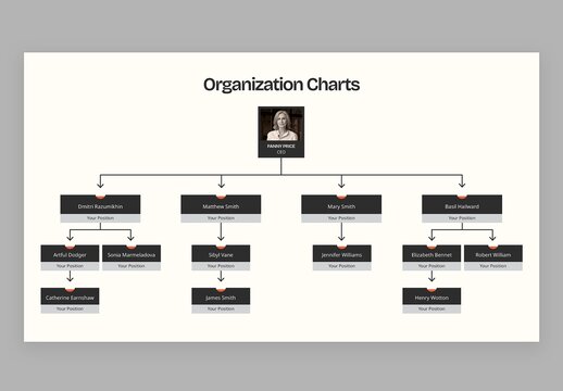 Org Chart Infographic Vector &ndash; Organizational Structure Diagram Template for Company Hierarchy, Teams, Management and HR Planning