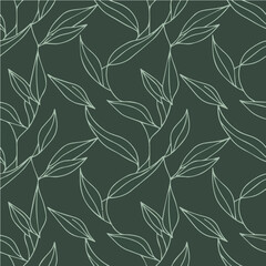 Green leafy line art background ideal for nature themes eco designs wedding invites printable educational fun resources