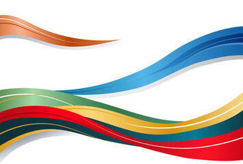 Colorful Streamlined Wave Pattern Background Design Abstract Line Art