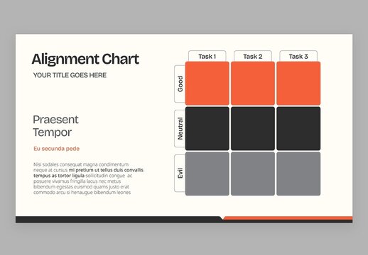 Alignment Chart Infographic Vector &ndash; Character Alignment Grid Template for Personality Types, Traits, Humor Memes, and Classification