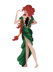 huldra nordic forest magical myth woman with hollow wooden back