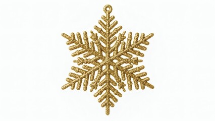 Golden Snowflake Ornament  Sparkling Winter Holiday Cheer.