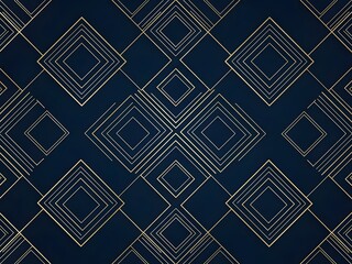 Geometric gold diamonds pattern against dark blue backdrop modern design