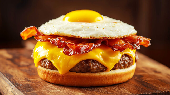 burger with tomato, egg and cheese